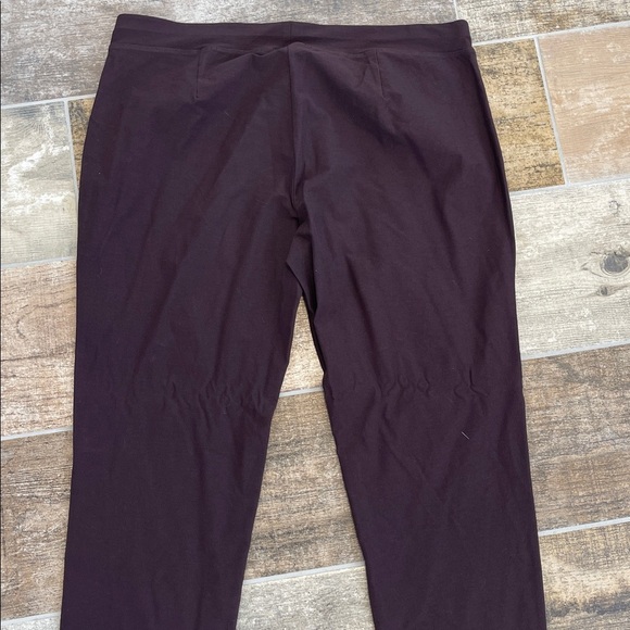NWT Eileen Fisher Washable Stretch Crepe Slim Ankle Pant Eggplant Purple Large - Picture 12 of 12
